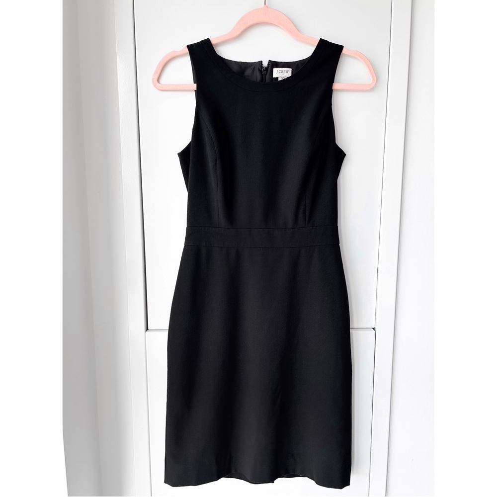 J. Crew black suiting sheath dress